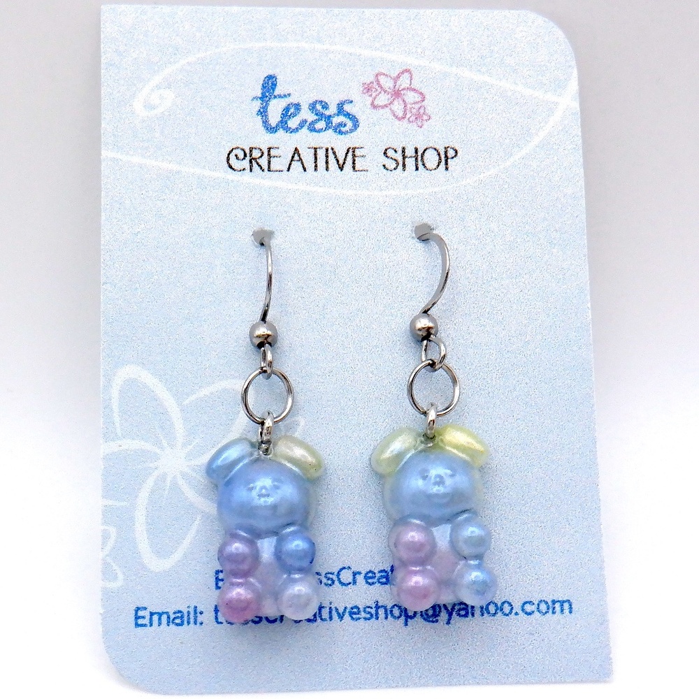 Small Resin Bears Earrings NEW